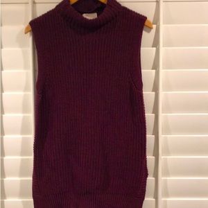 Burgundy Sleeveless Sweater